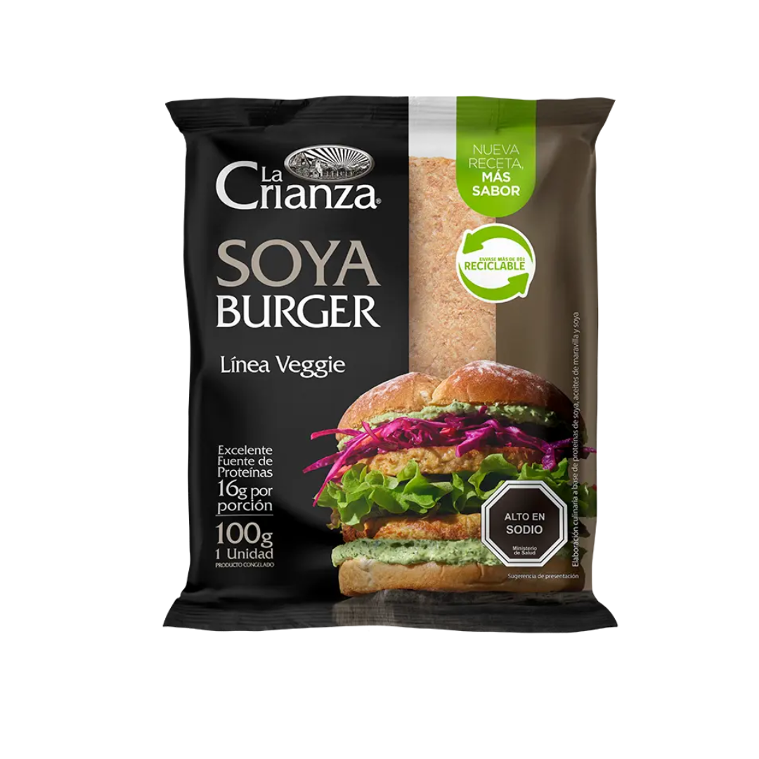 Hamburguesa de Soya La Crianza, 100g