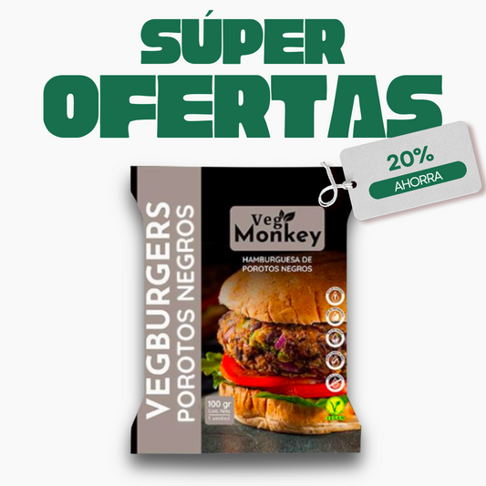 Hamburgesa de Porotos Negros Veg Monkey, 100g