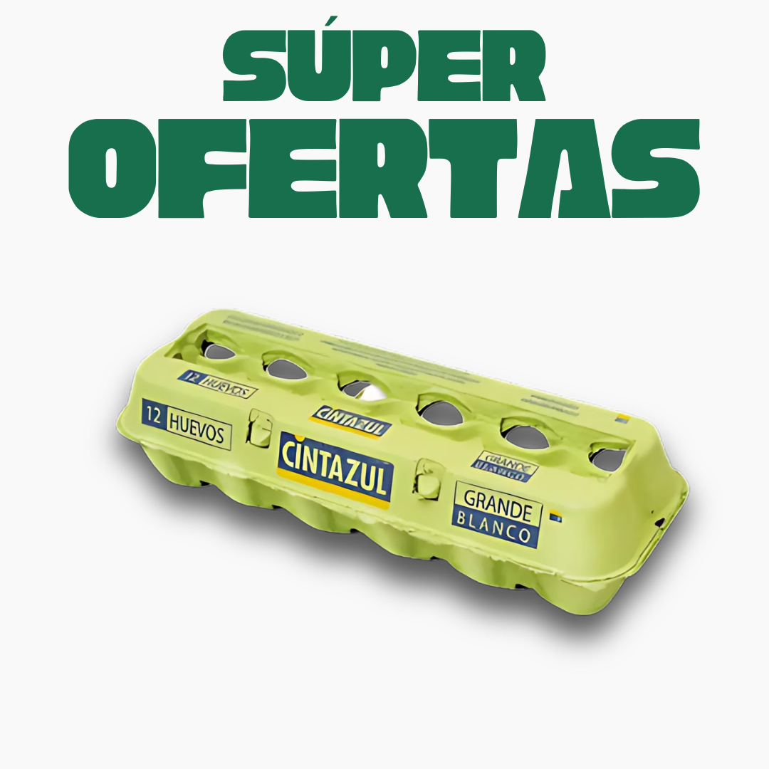Huevo Cintazul Grande Blanco Docena