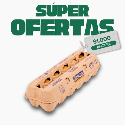 Huevo Cintazul Grande Color Docena