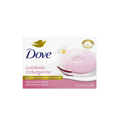 Jabon Dove Barra Coco y Jazmín Cuidado Indulgente, 90g