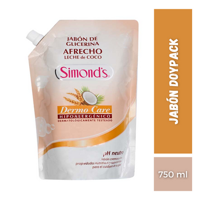 Jabón Simonds Afrecho Leche de Coco, 750ml
