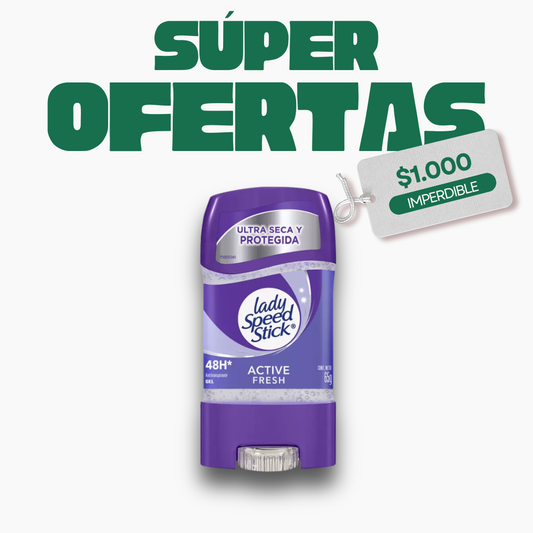 Lady Speed Stick Gel Active Mujer, 65g