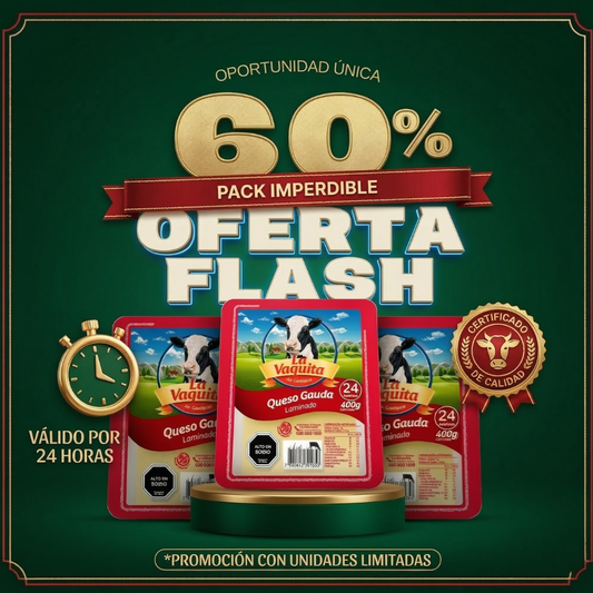 Pack 2 Queso Gauda La Vaquita, 400g (MAX 1 UN)