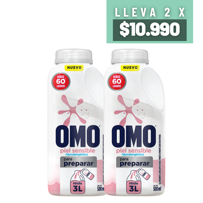Pack Ahorro 2 Omo para diluir Piel Sensible