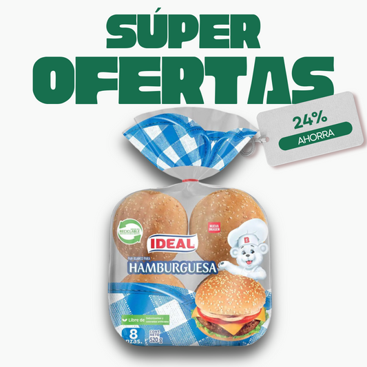 Pan de Hamburguesa Ideal, 520g