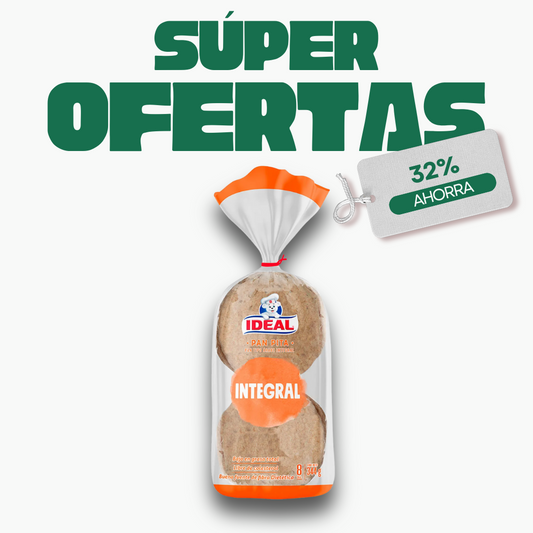 Pan Pita Integral 8U