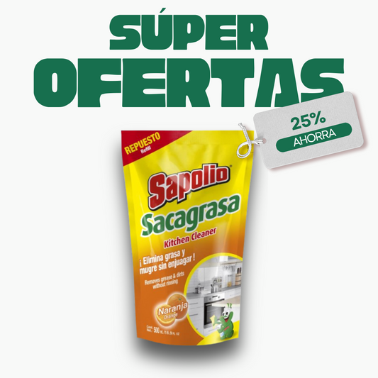 Antigrasa Sapolio Recarga, 500ml