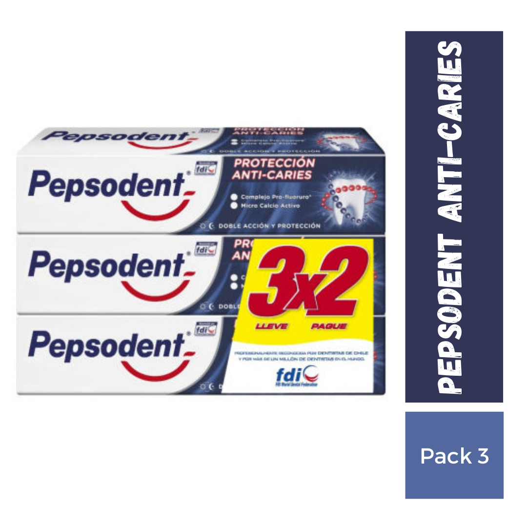 Pasta Dental Pepsodent Anticaries, 3x130g