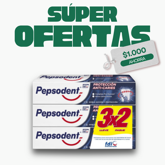 Pasta Dental Pepsodent Anticaries, 3x130g