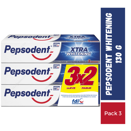 Pasta Dental 
Pepsodent Whitening, 3X130g