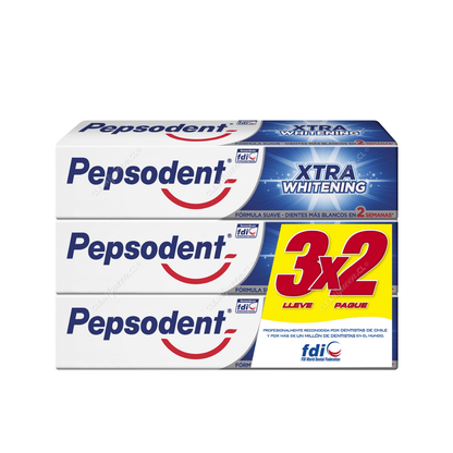 Pasta Dental 
Pepsodent Whitening, 3X130g
