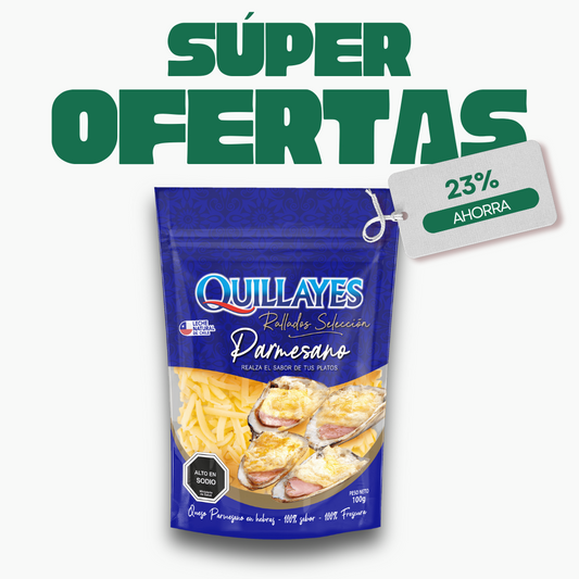 Queso Rallado Parmesano Quillayes, 100g