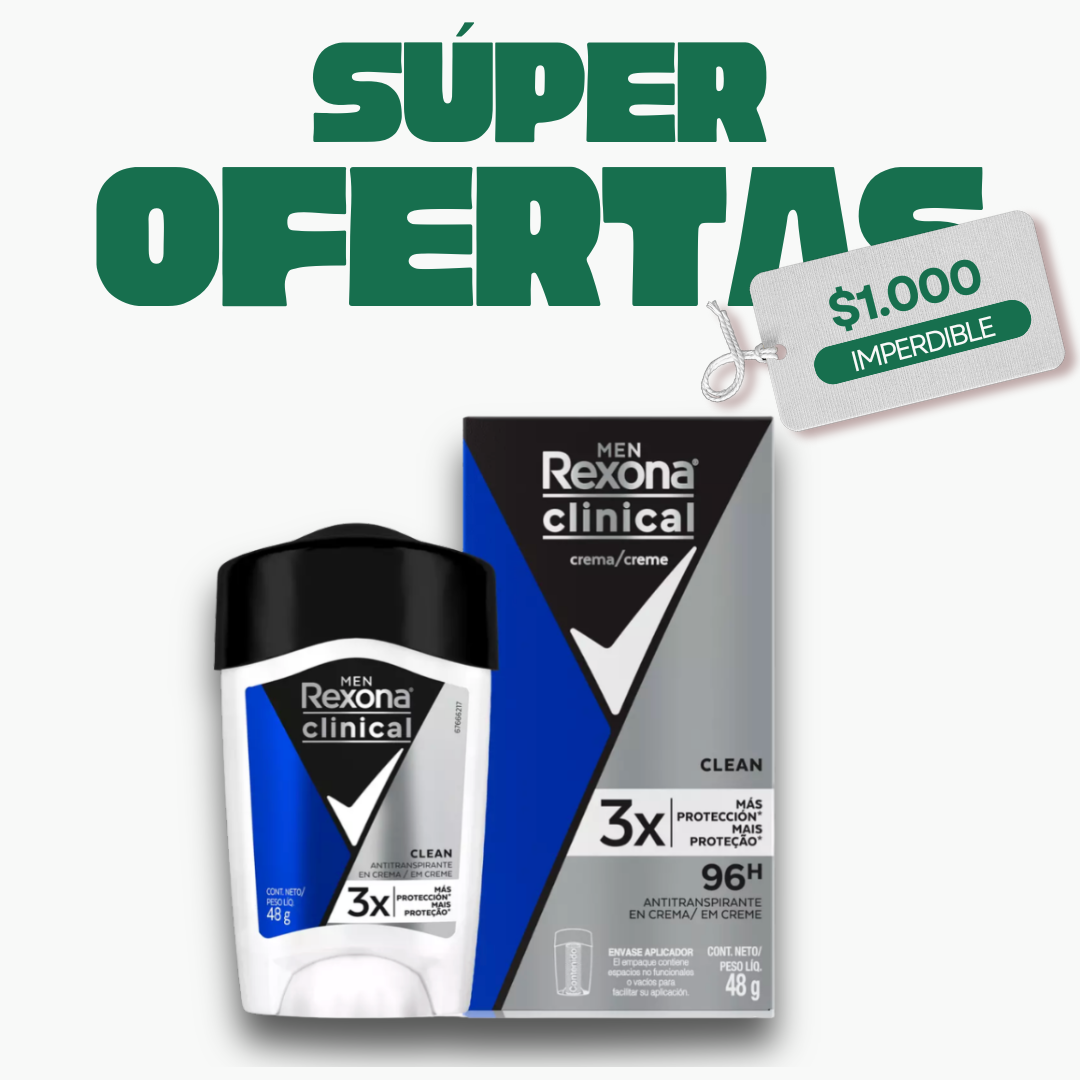 Rexona Clinical Clean Hombre, 48g