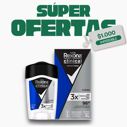 Rexona Clinical Clean Hombre, 48g