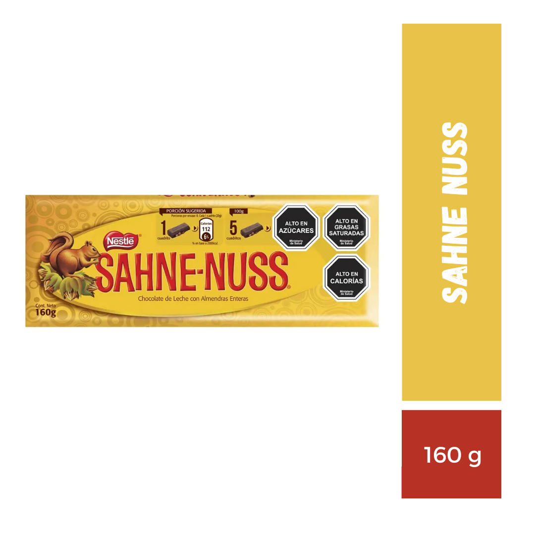 Chocolate con Almendras Sahne Nuss, 160g
