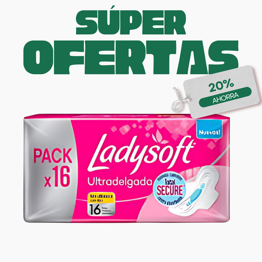 Toalla Femenina Ladysoft Día Tela Ultraseca, 16u
