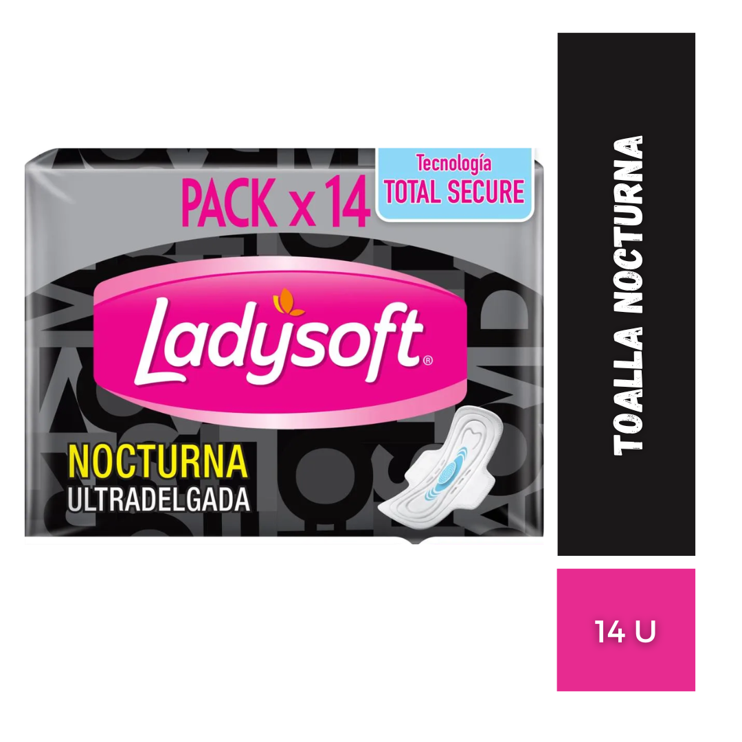 Toalla Femenina Ladysoft Nocturna, 14u