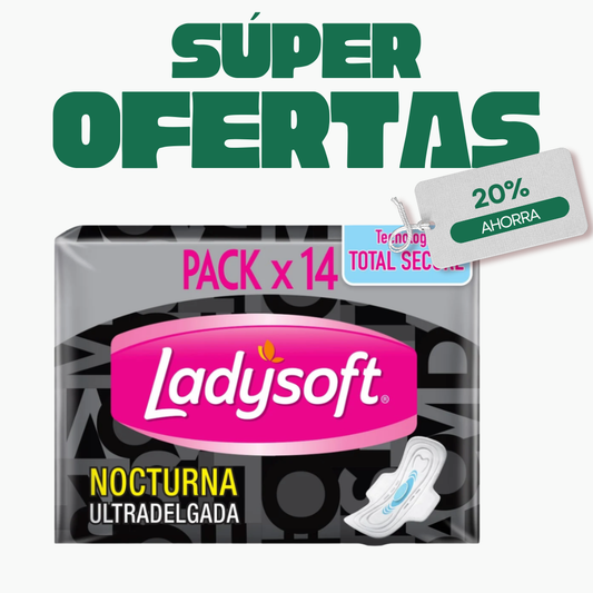 Toalla Femenina Ladysoft Nocturna, 14u