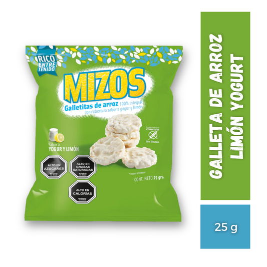 Galleta de Arroz Mizos Limon Yogurt, 25g