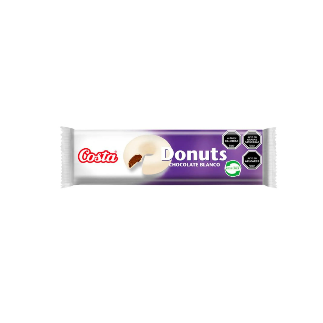 Galleta Donuts Chocolate Blanco, 100g