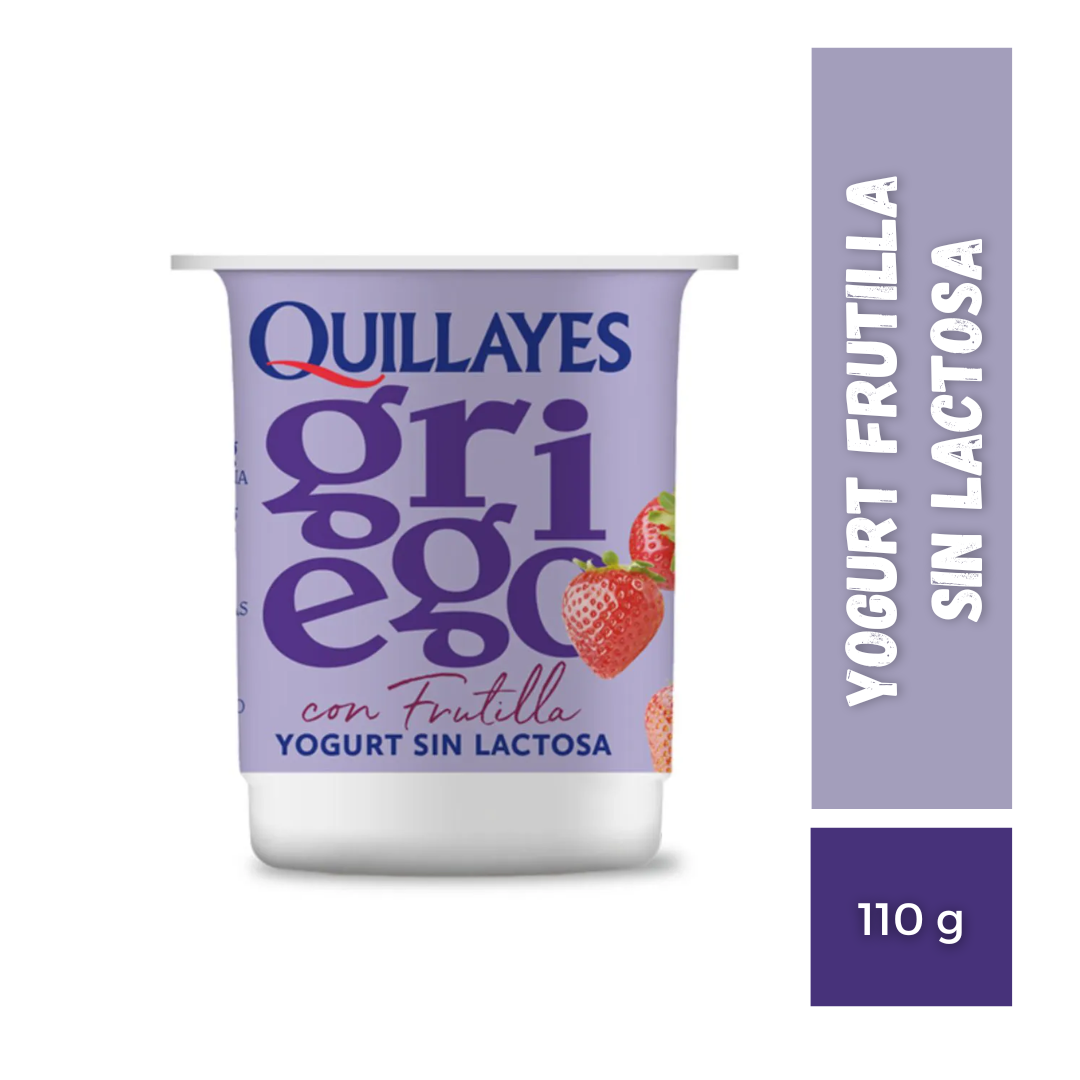 Yogurt Quillayes Sin Lactosa Frutilla, 110g
