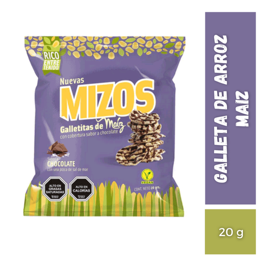 Galleta de Maíz Chocolate Mizos, 20g