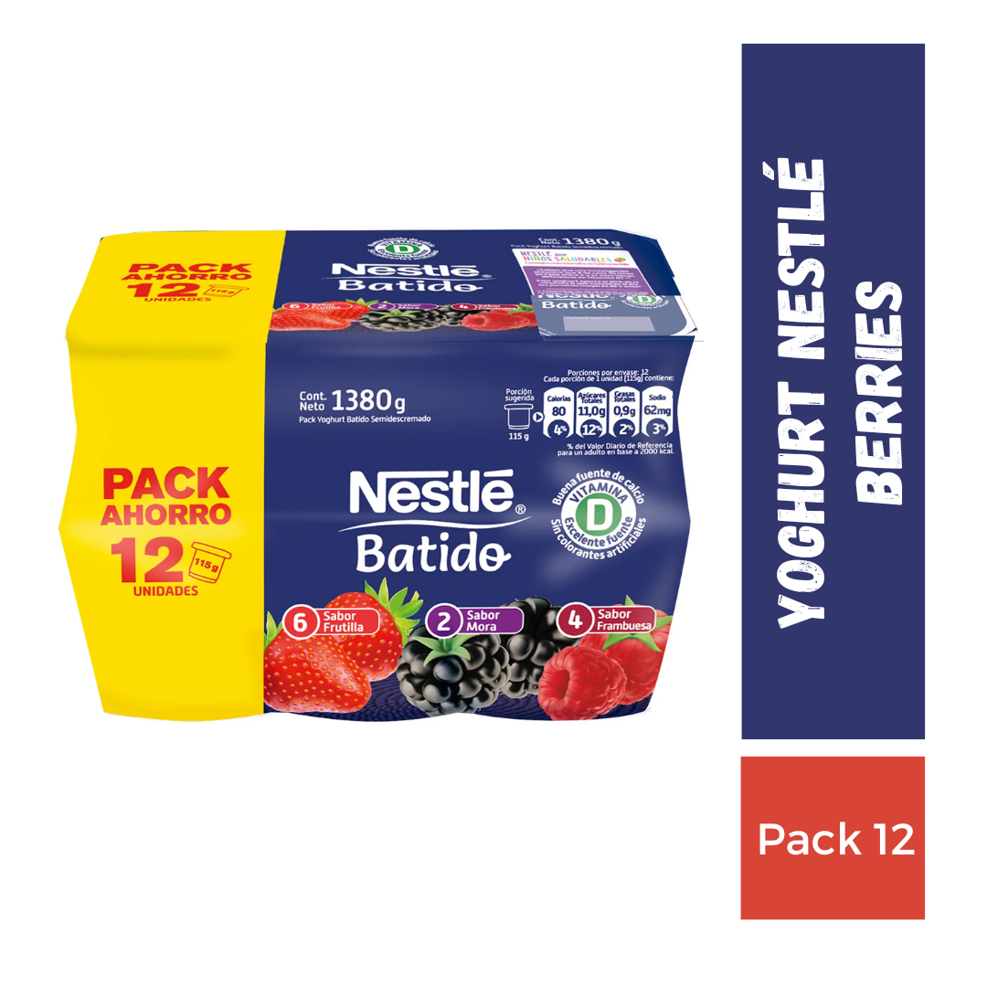 Yogurt Nestle Berries, Pack 12