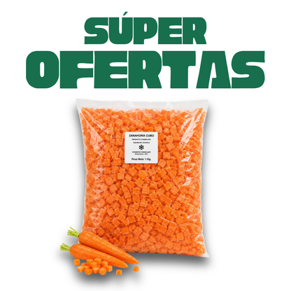 Zanahoria En Cubos Congelados, 1Kg
